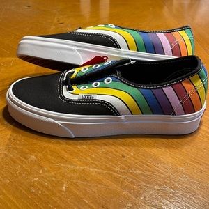 Women’s VANS Sneakers Authentic Refract Rainbow Black Size 6.5 NEW